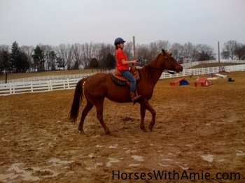 Riding Zoey around the RIng